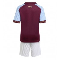Aston Villa Domáci Detský futbalový dres 2025-26 Krátky Rukáv (+ trenírky)